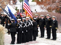 Colors and salute for Mariners lost at sea